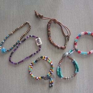 Colorful Beaded Bracelets and Anklets - Different sizes ALL NWOT